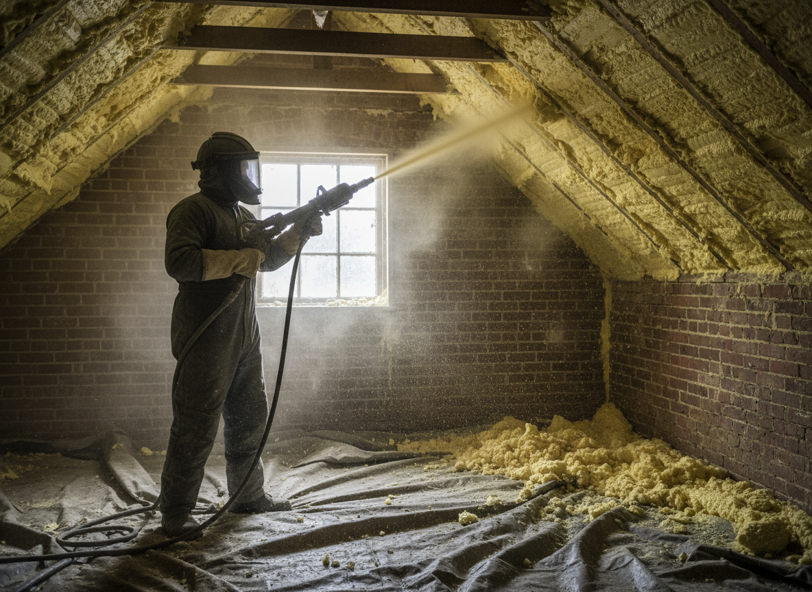 Sand Blasting Spray Foam Insulation Removal in Hull, Yorkshire