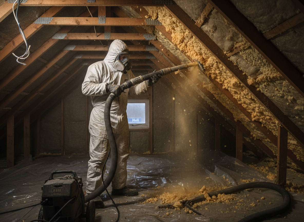 Thermal Spray Foam Removal in Hull, Yorkshire